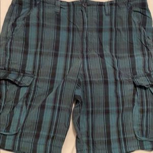 Sonoma Blue/Green Plaid Cargo Shorts